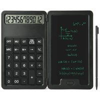 Calculatrice Scientifique,Calculatrice avec Tableau d'Ecriture Effaçable,2-1 Function Pliable Standard Calculatrice de Bureau,Calculatrice pour