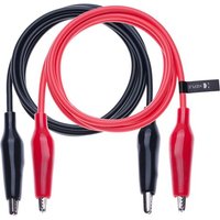 Crocodile Des Clips Électrique Isolé Câble Multimètre Tester Pistes Alligator Agrafe Pinces Double Terminé Testeur de Tension (0.5 Meter/Rouge & Noir)