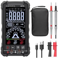 Multimètre Numérique 6000 Comptes Écran Couleur Multimetre Mode Manuel Auto Testeur Electrique Rechargeable TRMS pour Mesurer la Tension Courant