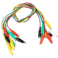 10pcs 50cm Couleur Clip de,électricité Cables Nombre 35mm Silicone Câble Double Terminé pour Multimètre Clip Test diagnostic interrupteur