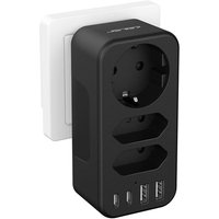 Prise Multiple Usb, Multiprises Murale Chargeur Usb Et 4 Ports Usb Avec Interrupteur, Prise Murale Electrique Idéal Pour Chambre Bureau Domicile