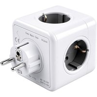 5 En 1 Multiprise Cube Multiple Socket Cube Sans Câble Puissance Maximale De 3680 W 16 A/250 V Multiprise Murale Pour La Maison Et Le