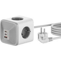 Multiprise Murale Cube Usb C Avec 4 Prises 4000w 2 Usb C 1 Usb A 30w, 7 En 1 Chargeur Rapide Usb C Pour Macbook, Ipad, Iphone 16/15/14/13, Galaxy