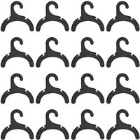 Chicslick-Lot De 16 Cintres Antidérapants En Plastique Noir Pour Vêtements De Chien Et Chat