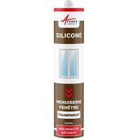 Mastic silicone fenêtre menuiserie étanchéité Transparent 300 ml x 1