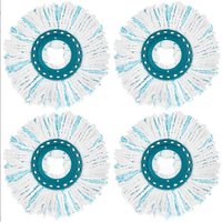 Système à 4 Fibres Balai pour Leifheit Serpillière Franges de Remplacement, pour Tous Types de Sols, serpillère pouvant absorber efficacement l'eau