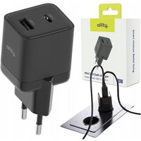 Chargeur Secteur 20w Usb-C + Usb-A, Charge Rapide Power Delivery Et Quick Charge, Ultra Compact, Noir, Compatible Smartphones, Tablettes Et Appareils