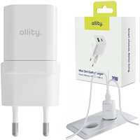 Chargeur Rapide 20W Usb-C + Usb-A ¿ Mini Gan Power Delivery & Quick Charge 4.0 ¿ Adaptateur Secteur Compact Universel Pour Smartphone, Iphone,
