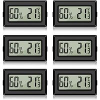6 PièCes Mini Digital Lcd ThermomèTre HygromèTre, TempéRature -50 70¿ Humidité 10% 99%, ThermomèTre Portable Thermo HygromèTre Indicateur, Pour Salon