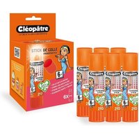 Boîte de 6 bâtons de colle TRANSPARENTE""Cléostick"" Adhésive en 21 g