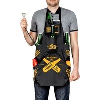 Tablier Barbecue Pour Homme, Tablier Cuisine Homme, Humoristique, Drole Avec Poches Pour La Bière, Imperméable