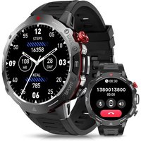 Montre Connectée Homme avec Appel Bluetooth 1,52"" HD Montre Militaire Homme Robuste avec Assistant Vocal Cardiofrequencemetre 120 Modes Sport