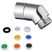 1 adaptateur de tuyau de douche avec coude pour douchette à main, articulation à 45 °, mobile et efficace pour douchette à main, économiseur d'eau