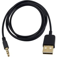 Câble De Chargeur 3,5 Mm, Câble De Charge Plaqué Or 4 Pôles 3,5 Mm Mâle Vers Usb 2.0 Mâle Pour Shuffle, Lecteur Mp3, Casque, Etc. (1 M)