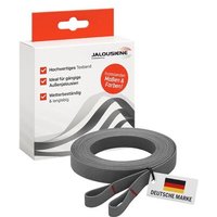 Ruban Textile Pour Stores Extérieurs 6 X 0,33 Mm ¿ Bande De Remontage Avec 2 Passants (250 Cm, Noir) ¿ Résistant Aux Uv, Aux Intempéries Et À La