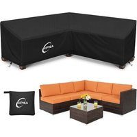 Housse Salon De Jardin Forme En V Imperméable, 420d Oxford Tissu Housse De Canapé D'angle Extérieur Coupe-Vent, Housses De Canapé De Jardin Anti-Uv,