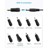 Adaptateur d'alimentation 5V 1A DC 5V 5W 1000mA max 800mA 650mA 500mA 100mA Transformateur avec 8 embouts pour Raspberry Pi USB-HUB Bande lumineuse