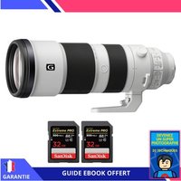 Sony FE 200-600mm f/5.6-6.3 G OSS + 2 SanDisk 32GB UHS-II 300 MB/s + Ebook 'Devenez Un Super Photographe'