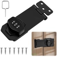 4 Pouces Serrure à Combinaison Pour Placard, Verrou Porte Placard avec Code, Serrure Armoire Métallique Code pour Portes, Armoires, Fenêtres, Garages