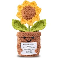 Pocket Hug Tournesol Positif,Poupée Créative En Laine À Tricoter Tournesol,Remplacement De Pomme De Terre Positive,Cadeau De Rem De Diplôme,Cadeau De
