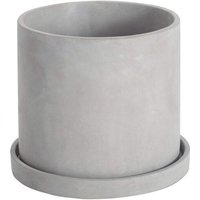 Pot De Fleurs D'intérieur En Ciment Gris De 14,5 Cm Avec Soucoupe Et Trou De Drainage,Pour Décoration D'intérieur,Bureau Et Extérieur