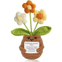 Pocket Hug Fleurs Positives,Poupée Créative En Laine Tricotée Et Petit Câlin,Porte-Bonheur,Cadeau De Maternité,Bon Cadeau De Rétablissement,Cadeau De