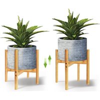 Support De Plante D'intérieur Moderne En Bois Inspiré Du Style Du Milieu Du Siècle-Pour