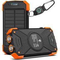 Sjzg-Batterie Externe Solaire 10000 Mah Qi Chargeur Rapide Sans Fil Pour L'extérieur Portable Power Bank Chargeur Solaire Avec Panneau Solaire Usb C