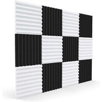 Panneau de mousse acoustique de 12 pi¿¿ces, coussin d'isolation phonique de cales phoniques d'isolation phonique, pour le plafond de Studio Ga