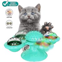 Jouet Pour Chat Moulin ¿¿ Vent, Jouet Interactif Pour Chat ¿¿ T¿¿Tine Bleu