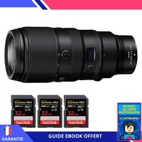 Nikon Z 100-400mm F4.5-5.6 VR S + 3 SanDisk 32GB Extreme PRO UHS-II SDXC 300 MB/s + Ebook 'Devenez Un Super Photographe' - Objectif Nikon Z pour