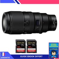 Nikon Z 100-400mm F4.5-5.6 VR S + 2 SanDisk 32GB Extreme PRO UHS-II SDXC 300 MB/s + Ebook 'Devenez Un Super Photographe' - Objectif Nikon Z pour