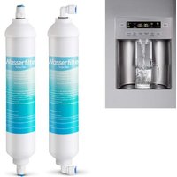 2 X Remplacement de Filtre à Eau de Réfrigérateur,Filtre Refrigerateur pour Réfrigérateur avec 4 Pcs Accessoires De Filtre à Eau (Robinet Combiné de