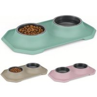 Mangeoire Double Pour Chien Et Chat-Gamelles Pour Chiens Et Chats Fabriquées En Espagne Avec Des Matériaux 100 % Recyclés-Assiettes Et Abreuvoirs
