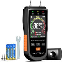 Humidimètre pour bois Humidimètre Écran LCD avec rétroéclairage vert,Détecteur d'humidité pour murs,bois,maçonnerie,plâtre,matériaux de construction