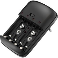 -1292 Chargeur Universel pour Piles Rechargeables AA/AAA/2 x 9 V Ni-Mh/Ni-CD, Charge fiable et sûre pour Tous Vos appareils