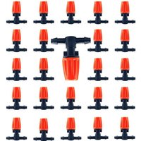 Lot de 24 pulvérisateurs à buse réglable (entièrement formé) avec bouche plate 4/7 pour système d'arrosage