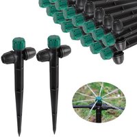 Lot De 30 éMetteurs D'Irrigation Pour Tuyau D'Arrosage De 1/4"", RéGlable à 360 °, Goutte-à-Goutte Sur Piquet De 6,5"" Pour SystèMe D'Irrigation De