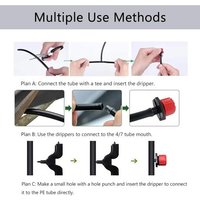 100pcs Goutteurs Réglable Système d'irrigation, Plastique réglable Goutteurs Brumisateur arroseur Bricolage pour goutte a goutte Micro Drip