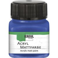 Peinture acrylique mate, couvrante crémeuse et sèche rapidement-Convient pour de nombreuses surfaces différentes-Verre Bleu, 20 ml (Lot de 1)