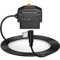 Kit De Câblage Obd Pour Dash Cam,Kit De Câblage Usb Type C Avec Câble Dalimentation Obd Pour Dashcam 12-24V À 5V/3A Avec Protection Basse Tension