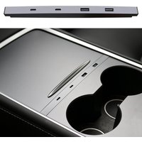 Chargeur Hub Usb Embarqué Pour Tesla Model Y 2021-2024 Et Model 3 2021-2023, Prise En Charge De La Charge Rapide Usb-C, Accessoires Pour Station