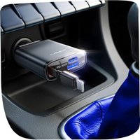 Chargeur Voiture Allume Cigare Usb C,Chargeur 3-En-1 57w Avec Câble Rétractable, Accessoire Voiture Interieur Cabriolet Pour Iphone 17 16 15 Air Pro