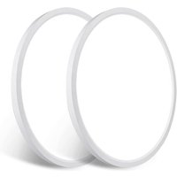 [2 Pièces Plafonnier Led Avec Détecteur De Mouvement Radar, 24W 2400Lm Lampe Led Avec Détecteur De Mouvement Intérieur Rond, 4000K Plafonnier