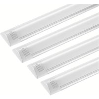 4Pcs Réglette Led 120Cm 40W - 4800Lm 3000K Blanc Chaud 47.24Inch Plafonnier Pour Garage, Atelier, Bureau, Chambre