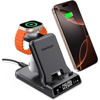 Station De Charge Rapide Pour Iphone 16/15 Series, 3 En 1 Chargeur 25W Pour Apple Watch 10/9/8/7/6/5/4, Pour Iphone 16/15 Plus Pro Max & Air Pods