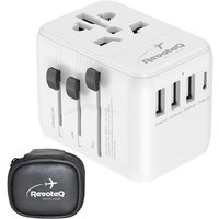 Adaptateur De Prise Universel Avec 3 Ports Usb Et 1 Port Type C Adaptateur De Voyage Pour États Unis Royaume Uni Japon Italie Canada France Chargeur