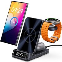 Chargeur Induction Pour Samsung, Chargeur Sans Fil Pour Galaxy S25 Ultra/S25+/S25/S24 Ultra/Z Fold7/Z Flip7/S23, Galaxy Watch 8 Classic/8/7/Ultra/6/6