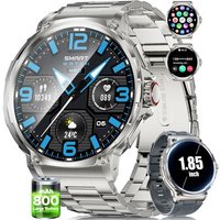 Montre Connectée Homme Avec 800 Mah Grande Batterie 1,85U2033 Hd Cadran Rond Bluetooth Appels Smartwatch Homme Pour Ios