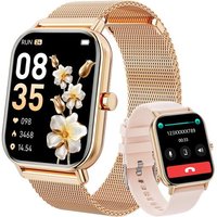 Montre Connectée Homme Femme Avec Appels Bluetooth,1,85"" Écran Montre Intelligent Avec Fréquence Cardiaque,Spo2,Sommeil,Podometre,Ip67 Étanche